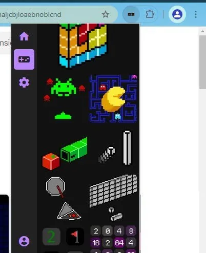 Wybieranie gry na Chromebooka w Arcade Classics.