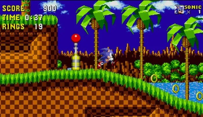 Ringen verzamelen in Sonic.