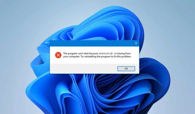 So stellen Sie die fehlende Bink2w32.dll-Datei wieder her