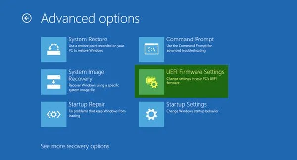 avviare il firmware UEFI