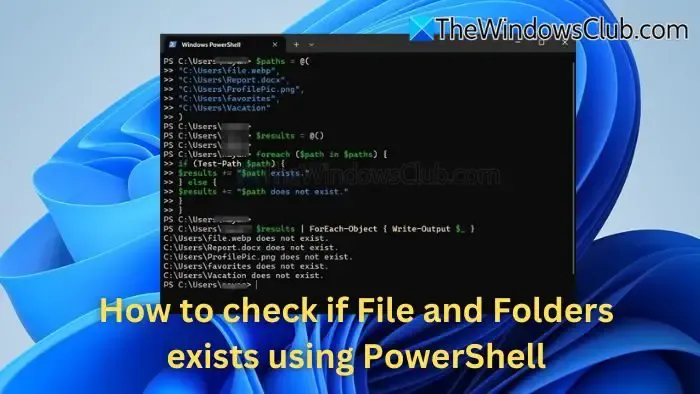 Verificare l'esistenza di file e cartelle con PowerShell