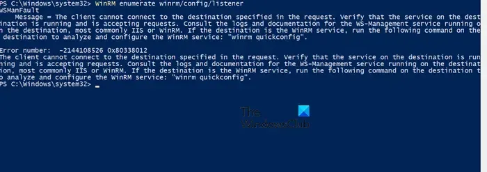 Verifique o status do WinRM