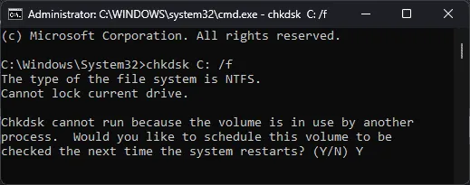 Commande CHKDSK