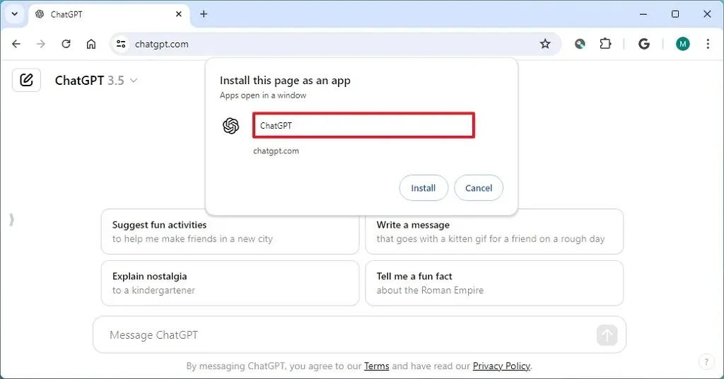 App-naam aanpassen in Chrome