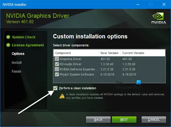 Schone installatie van NVIDIA grafische driver