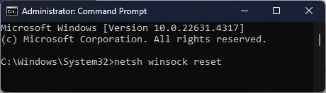 winsock reset - wow-fout 51900118