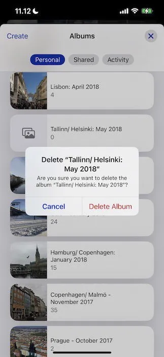 Confirm That You Want To Delete An Empty Album on Your iPhone