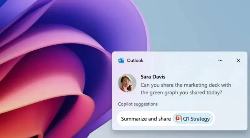 Notifications with Copilot suggestions