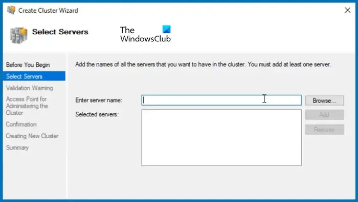 Impostazione del cluster di failover in Windows Server