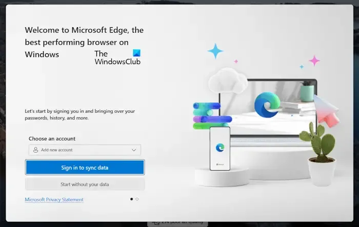 Create a new profile in Edge