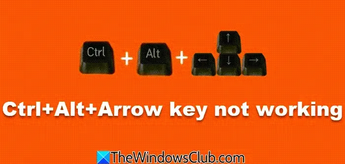 Ctrl Alt Arrow key not functioning