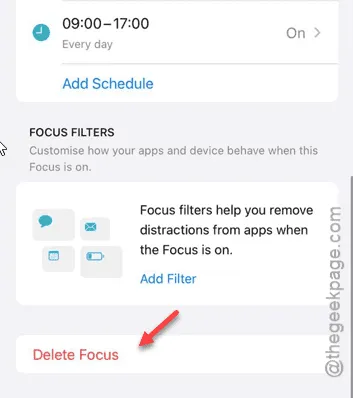 delete focus min