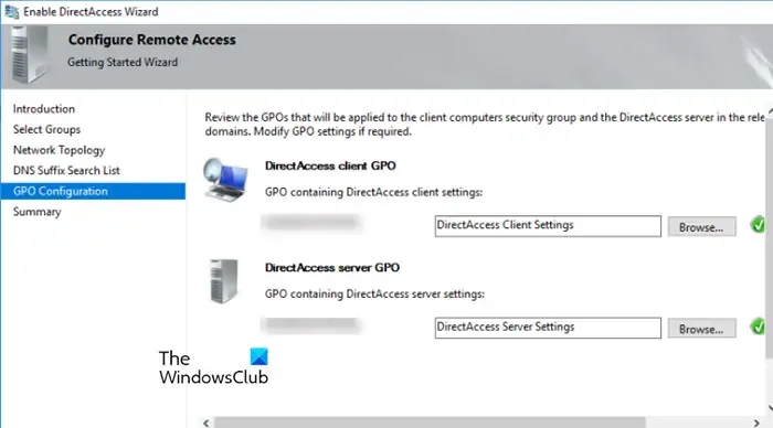 Enable Direct Access on Windows Server