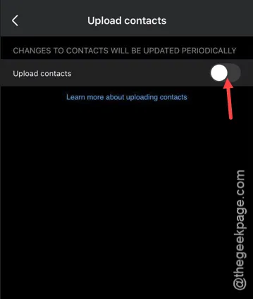 disable upload contacts min