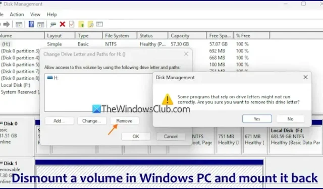 Guide étape par étape pour démonter et remonter un volume sous Windows 11