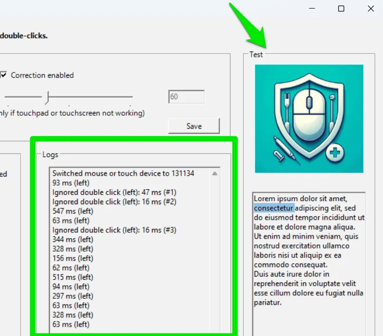 Recurso de teste DoubleClickFix