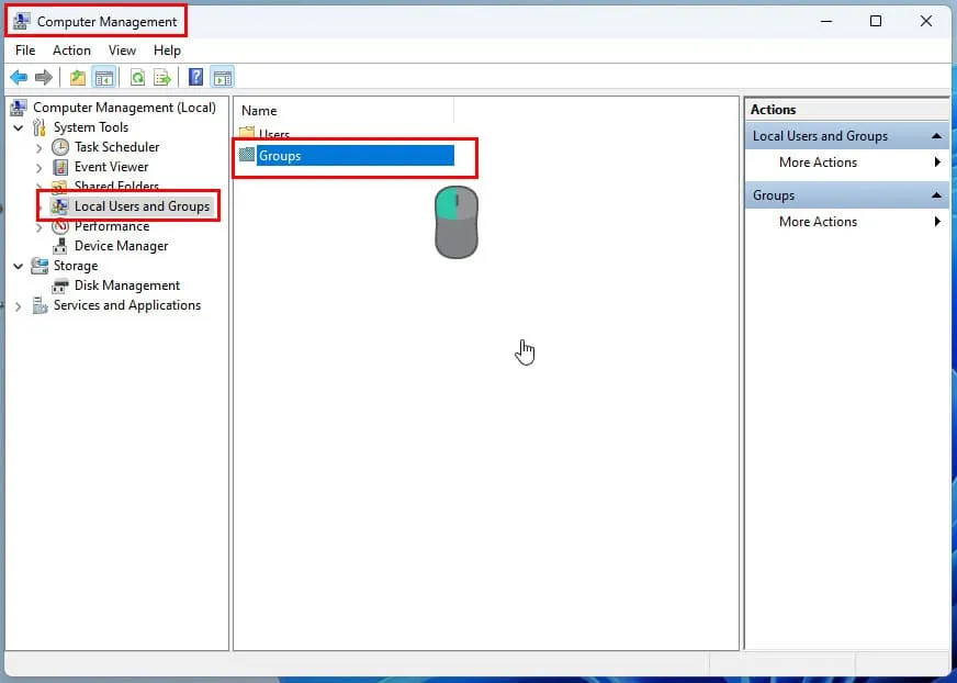 double click groups