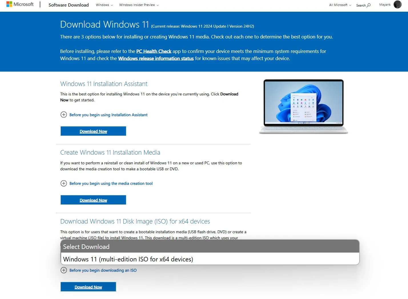 Download Windows 11 Disk Image (ISO) voor x64-apparaten