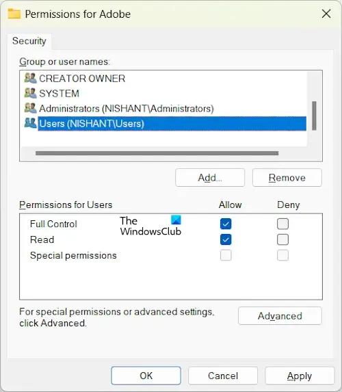 Adjust Registry Permissions