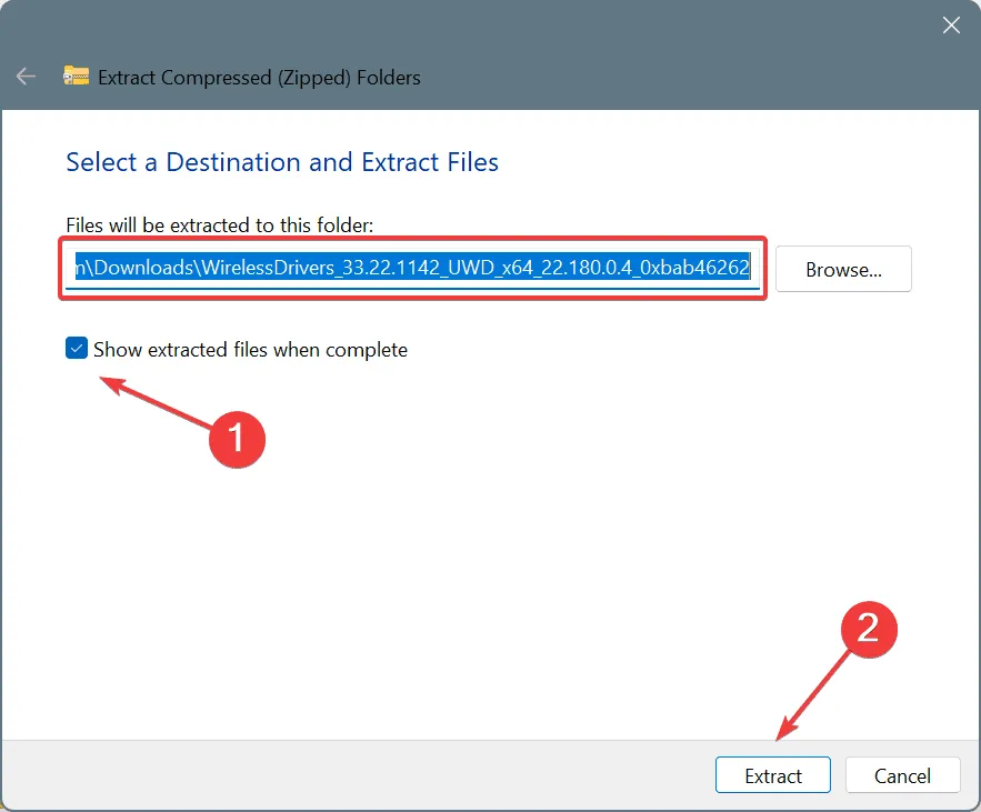 extract files