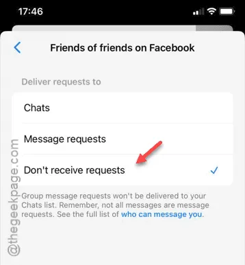 disable friends of friends requests