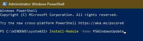 Cómo ocultar actualizaciones mediante PowerShell en el módulo PowerShell de Windows 10