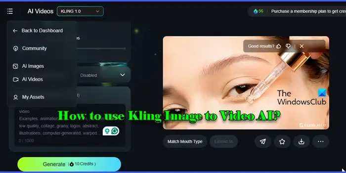 Come usare l'intelligenza artificiale Kling Image to Video