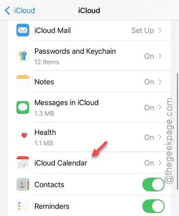 iCloud カレンダーの最小値