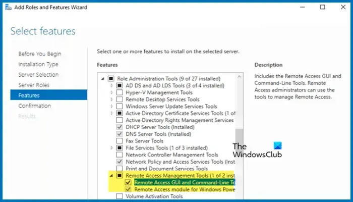 Installa il ruolo di gestione dell'accesso remoto