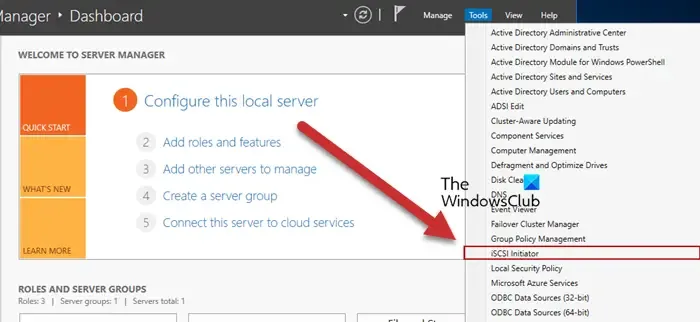 Configurazione dell'iniziatore iSCSI