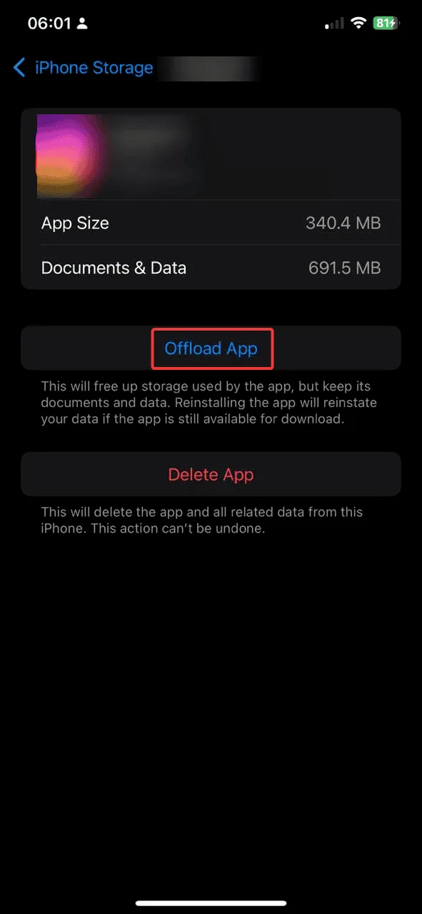 Offload app