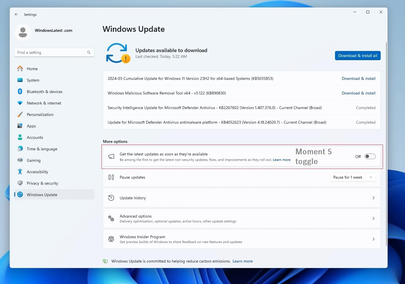 KB5035853 Windows-update