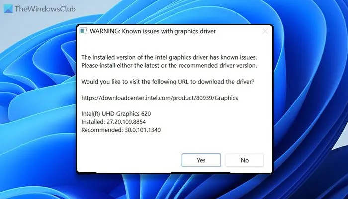 Advertencia: Problemas conocidos con el controlador de gráficos en Windows 11