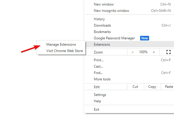 Administrar extensiones de Chrome