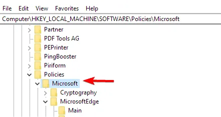 microsoft key registry