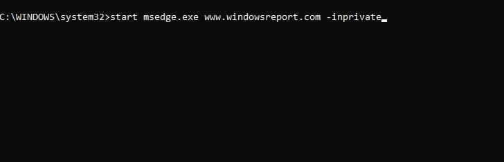 msedge url inprivate cmd