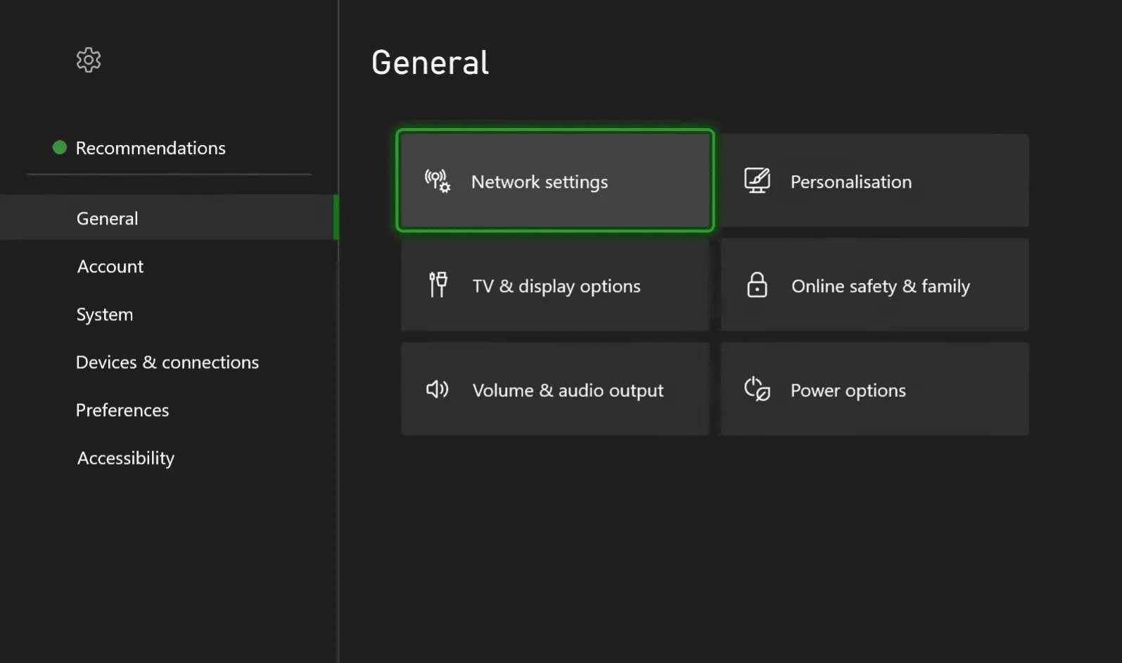 configuración de red en xbox