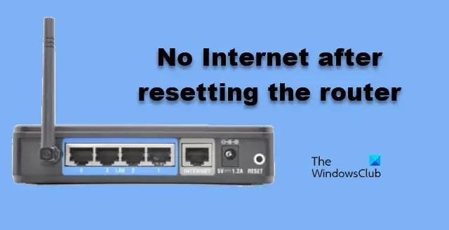 How to Fix No Internet Connection Issues After Router Reset