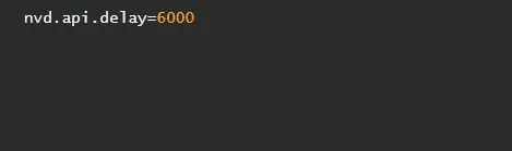 Paramètre nvd.api.delay