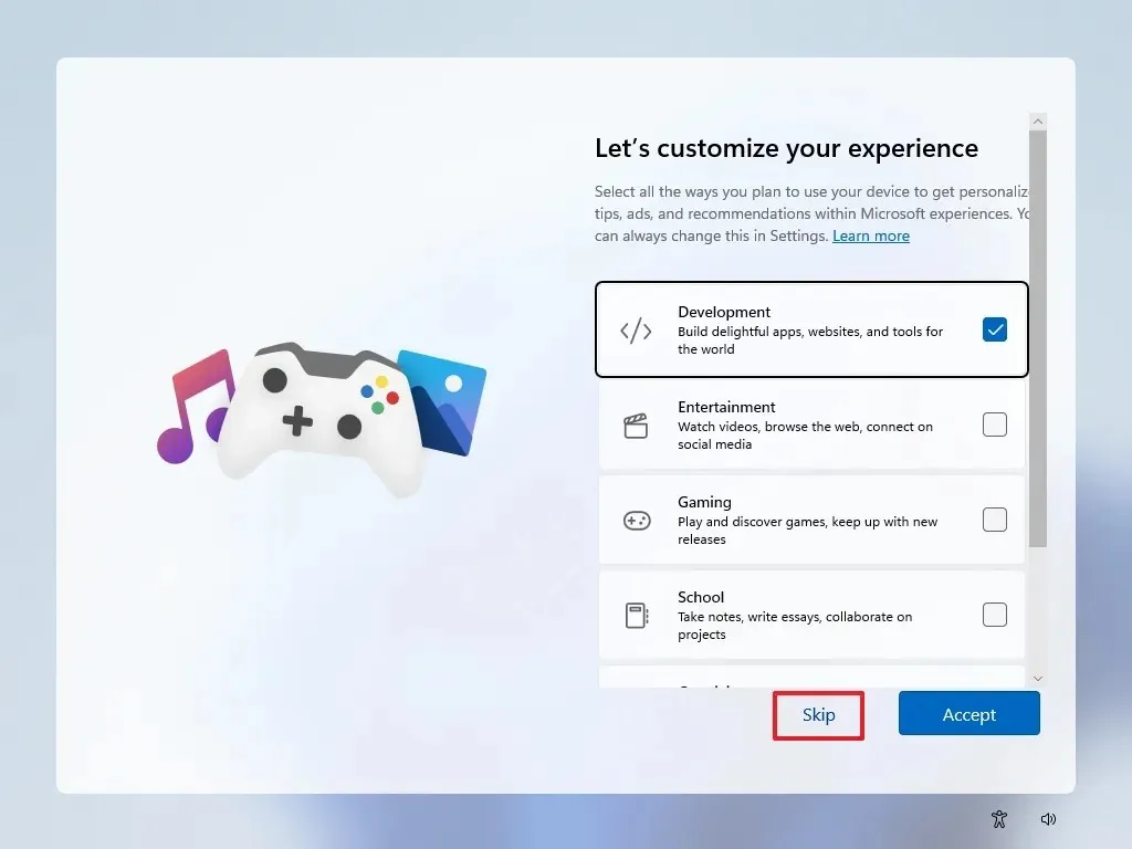 Windows 11 OOBE customize experience