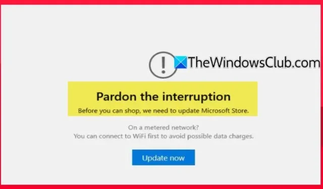 Microsoft Store の「中断をお許しください」エラーを修正する方法