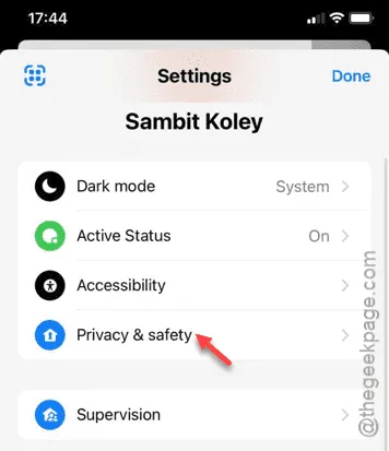 privacy and safety options