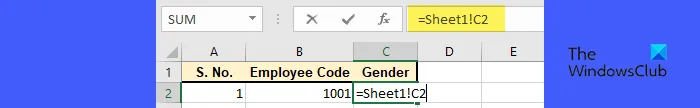 セル参照を使用して Excel の別のシートからデータを抽出する