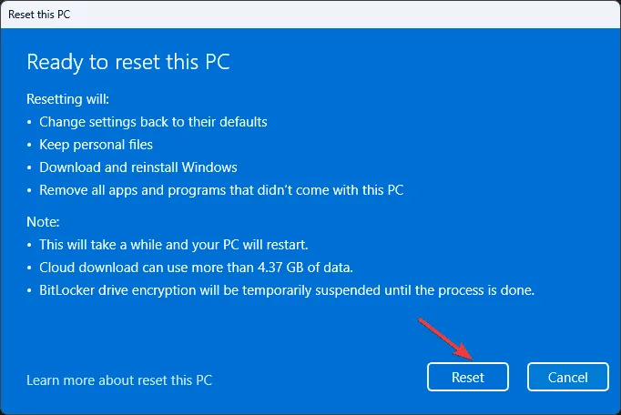 Restablecer esta PC FALLO DE INICIALIZACIÓN CRÍTICO