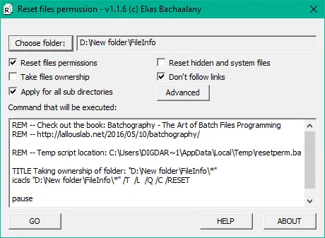 Reset-Files-Permissions