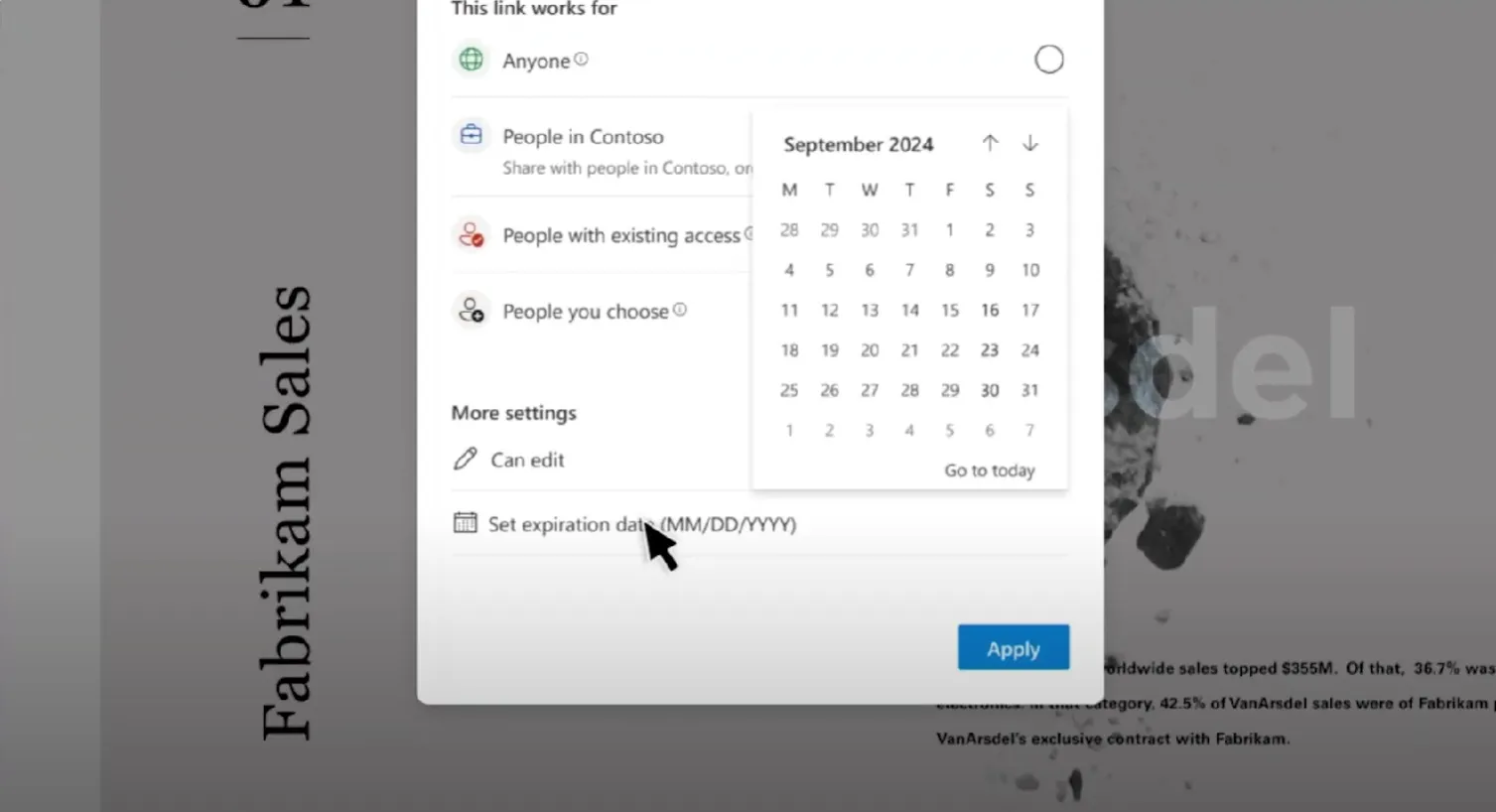 définir la date d'expiration des fichiers partagés sur le Web OneDrive