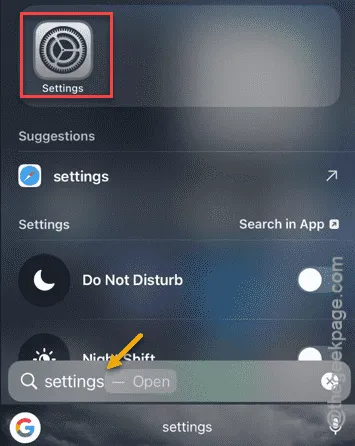 settings tap min