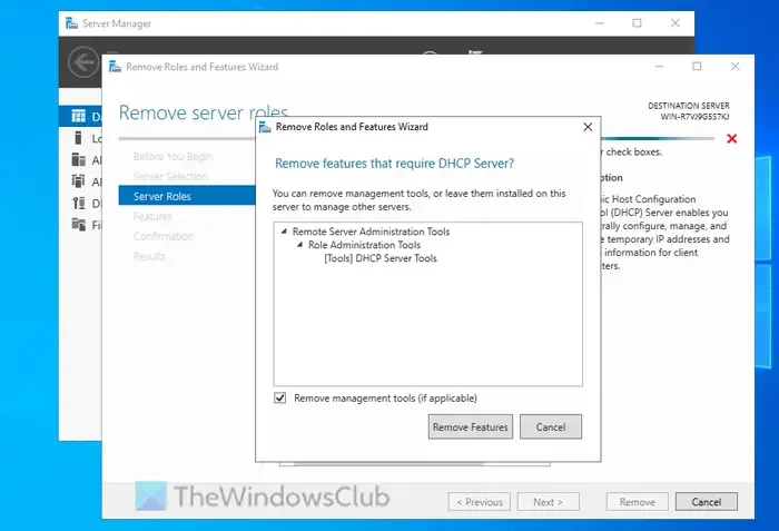 Reinstallazione del server DHCP per correggere il codice di errore 20079