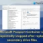 セカンダリ ドライブのファイルを置き換えた後、Microsoft Passport Container サービスが予期せず停止しました
