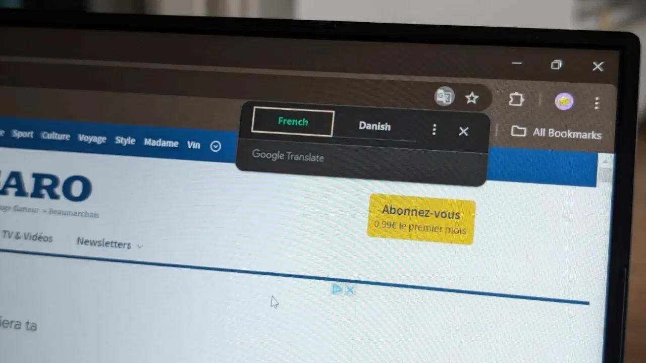 Traduire avec Chrome en vedette